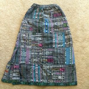 Long patchwork skirt